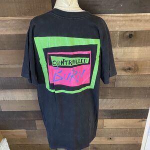 Vintage‎ Colorful Controlled Burn Vintage Band T Shirt Mens Size Large